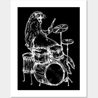 SEEMBO Sea Lion Playing Drums Drummer Drumming Band Posters and Art